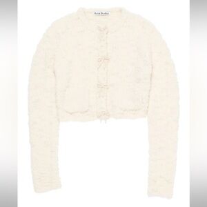 Acne Studios White Teddy Jacket